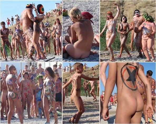 現代のヌーディスト写真 PureNudism ネプチューンの日のダンスショット [Naturism Archiv]